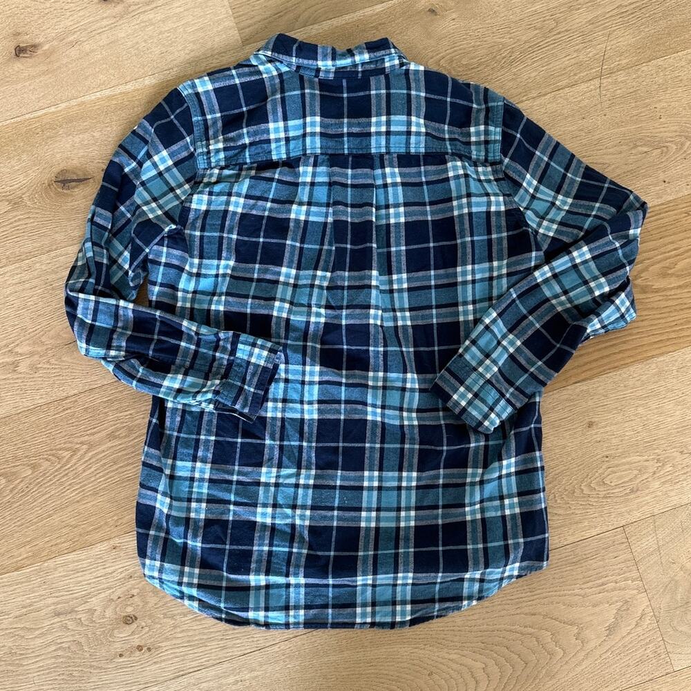 Eddie Bauer - Plaid Flannel Button Down Shirt in Blue - Picture 3 of 3
